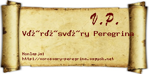 Vörösváry Peregrina névjegykártya